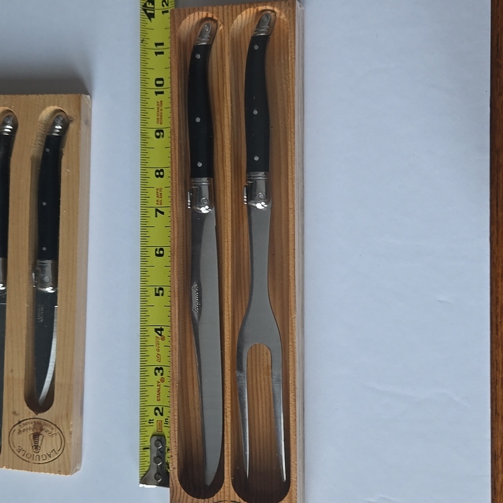 Laguiole Carving and Paring Knife Sets Black Handle Stainless by Jean Dubost - Picture 9 of 12